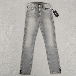 Black Orchid Jeans Womens 26 Gray Kate 11 Inch Super High Rise Skinny Instinct